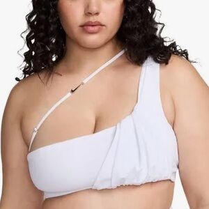 NIKE x JACQUEMUS White One-Shoulder Top